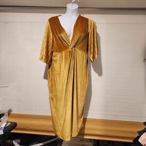 ASOS Gold Midi Dress